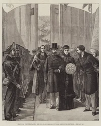 Het koninklijk bezoek aan Swansea, de prins en prinses van Wales openen de nieuwe dok