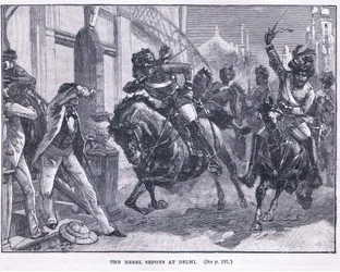 De opstandige Sepoys in Delhi 1857 AD