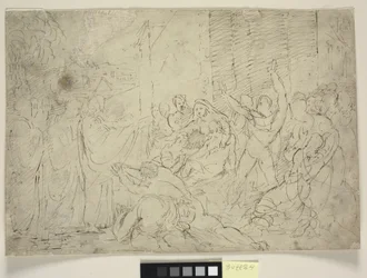 Christus geneest een zieke man, of De Opstanding van Lazarus