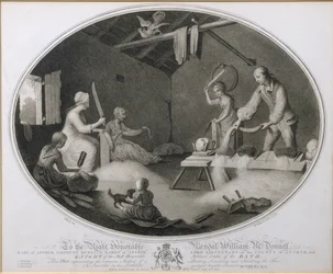 De Gewone Methode van Beetling, Scutching en Hackling van het Vlas, plaat IV van 