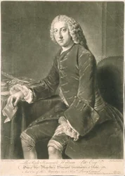 William Pitt, hoofdsecretaris van staat, gegraveerd door Richard Houston (1721-75)