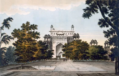 Een uitzicht op een deel van het Graf van Keizer Akbar in Secundru, 1785-88