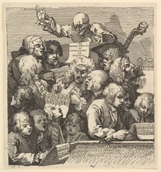 Een koor van zangers, of Het Oratorium, december 1732