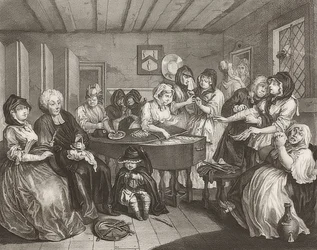 Het pad van een hoer. Blad 6: De begrafenis. 1732