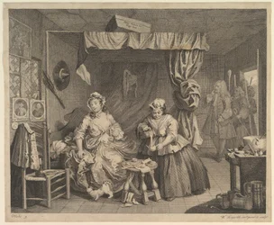 Een Hoerenloopbaan, Plaat 3, voor april 1732