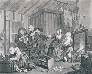 Het Verloop van een Hoer, Plaat Vijf: Sterft terwijl de Dokters Twisten, 1732