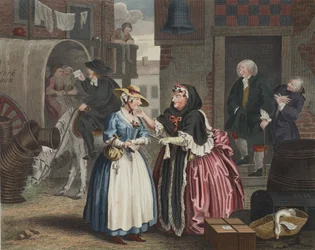 Het verloop van een hoer, plaat I, illustratie uit 