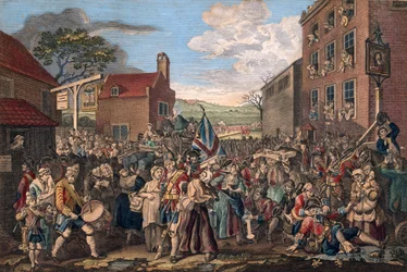 Een Weergave van de Mars van de Garde naar Schotland in het Jaar 1745