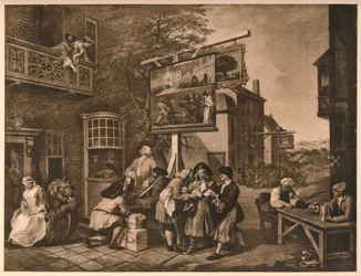 Campagne voor Stemmen, Plaat II uit The Humours of an Election, 1757