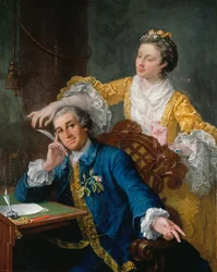 David Garrick (1717-79) met zijn vrouw Eva-Maria Veigel, „La Violette“ of „Violetti“ (1725 - 1822)