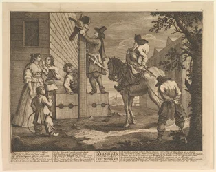 Hudibras Triomfantelijk Twaalf Grote Illustraties voor Samuel Butlers Hudibras, Blad 4
