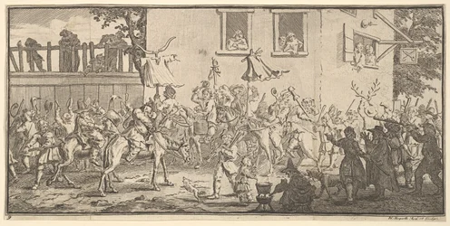 Hudibras en de Skimmington Zeventien Kleine Illustraties voor Samuel Butlers Hudibras