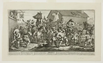 Hudibras en de Skimmington, plaat zeven van Hudibras