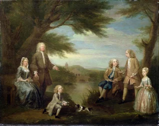 John en Elizabeth Jeffreys en hun kinderen, 1730