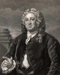 Martin Folkes, gegraveerd door R. Hart, uit 