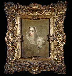 Mary Edwards Hamilton en haar zoon, Gerard Anne