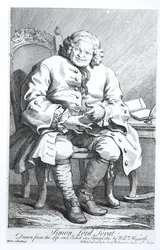 Portret van Simon Fraser, Lord Lovat (c.1667-1747) 25 augustus 1746