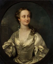 Portret van een jonge vrouw, ca. 1740 (olieverf op doek)