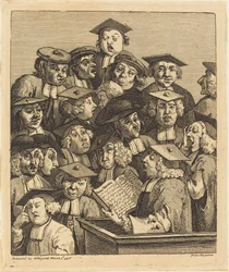 Geleerden bij een Lezing