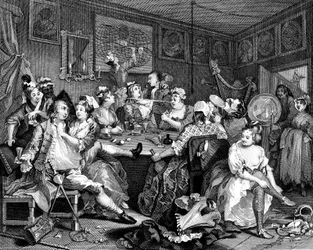 Tafereel in een taverne uit 