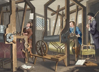 De Medewerkers aan hun Weefgetouwen, plaat I van 