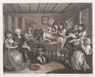 De begrafenis van de hoer, ontworpen 1732, gedrukt 1744