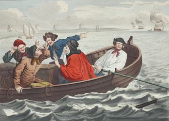 De luie leerling weggestuurd en naar zee gestuurd, plaat V van 