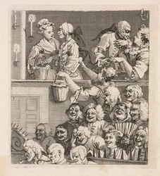 Het lachende publiek, 1733