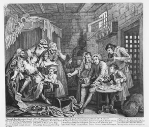 De losbol in de gevangenis, plaat VII, uit 