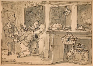 Ongebruikte tekening voor Industrie en Luiheid, 1747