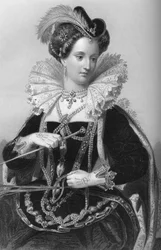 Koningin Elizabeth I 1533-1603 bij Fort Tilbury, 1851