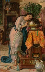 Isabella en de pot basilicum, 1867