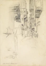 Straatscène, Caïro, 1854
