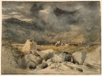 Moel Siabod, Noord-Wales (aquarel)