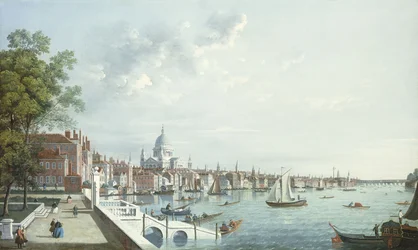 De Theems vanaf Somerset House, Stroomafwaarts Kijken
