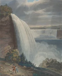 Niagara Falls vanaf de voet van de trap