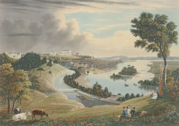 Richmond: vanaf de heuvel boven de waterwerken