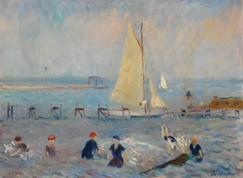 Zeegezicht met Zes Baders, Bellport