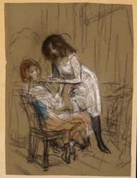 Twee vrouwen (een zittend)