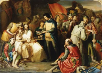 Scène in de Tent van Edward de Zwarte Prins na de Slag bij Poitiers: 