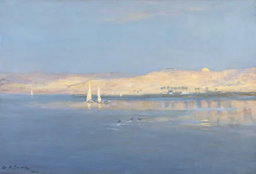 Maanopkomst boven de Nijl, 1900