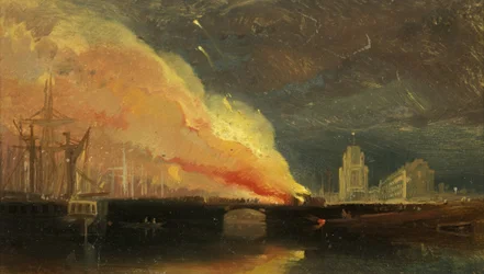 Bristol Rellen: De Verbranding van de Tolhuizen op Prince Street Bridge met St Mary Redcliffe