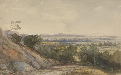 Cleeve, Somerset, met Bridgewater Bay in de verte