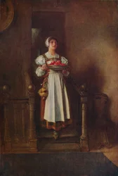 Een dienstmeisje van het hostel, ca. 1800