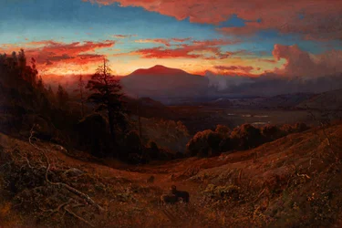 Zonsondergang op Mount Diablo (Marin Zonsondergang)