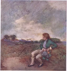 Hier terwijl ik mijn eenzame rondes maak, te midden van jouw verwarde wandelingen en verwoeste gronden