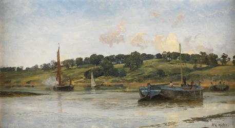 Barges op de Medway, 1977