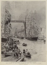 De Opening van de Tower Bridge door ZKH de Prins van Wales