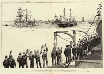 Het bezoek van de Franse vloot, de review bij Spithead door H.M. de Koningin