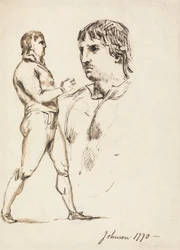 Portret van de Bokser Johnson
